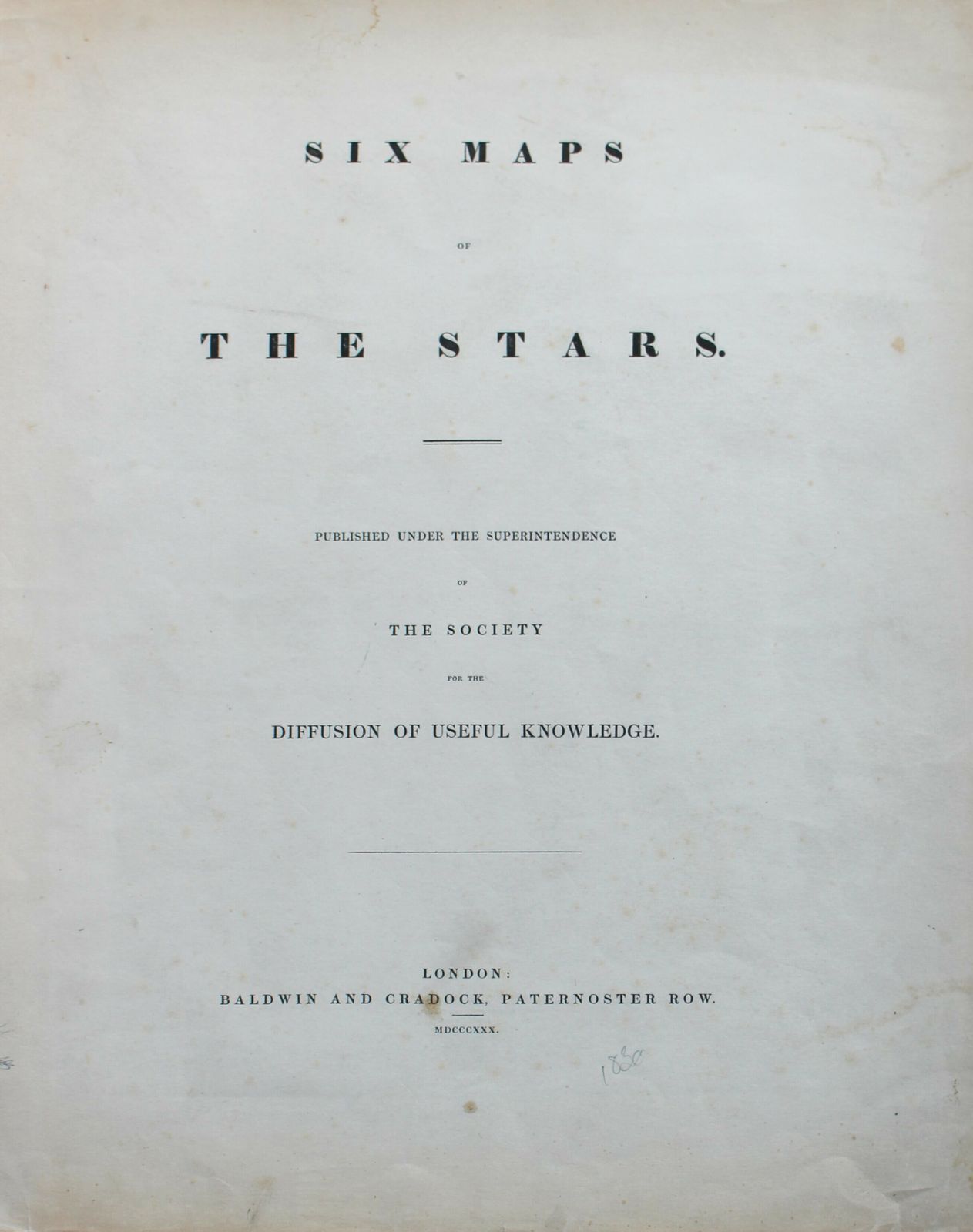 'Six Maps Of The Stars'  Sduk C1830