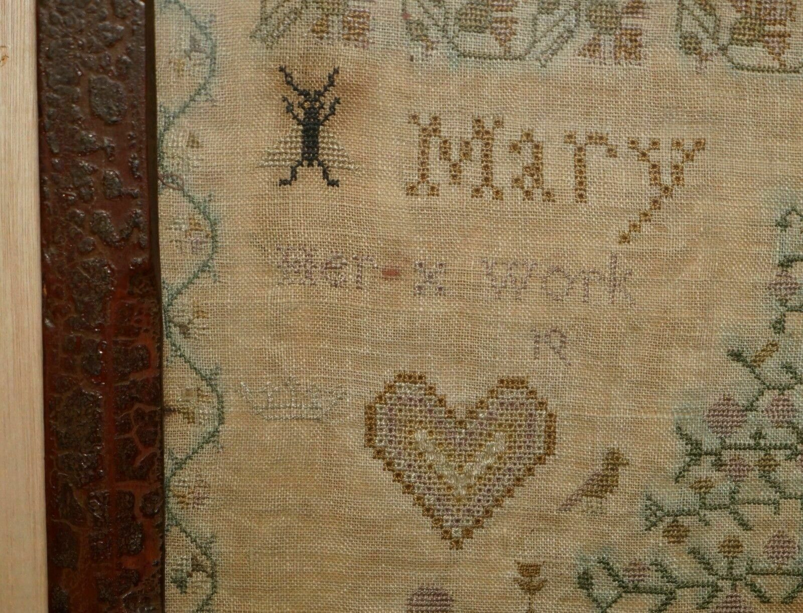 Antique Mary Hart Signed 1806 George II Needlework Sampler With Lovely Poem photo Art