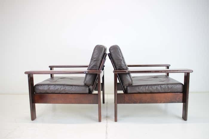 1960s Pair Of Scandinavian Leather Armchairs photo 1402.0