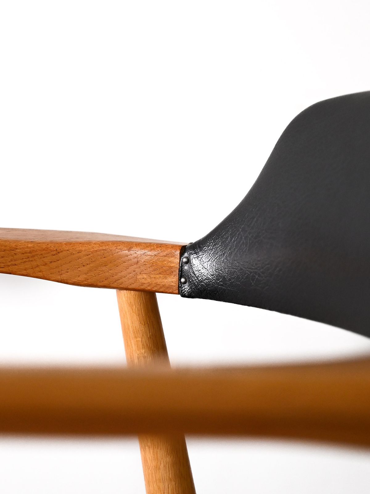 photo furniture Scandinavian Armchair Covered In Imitation Leather