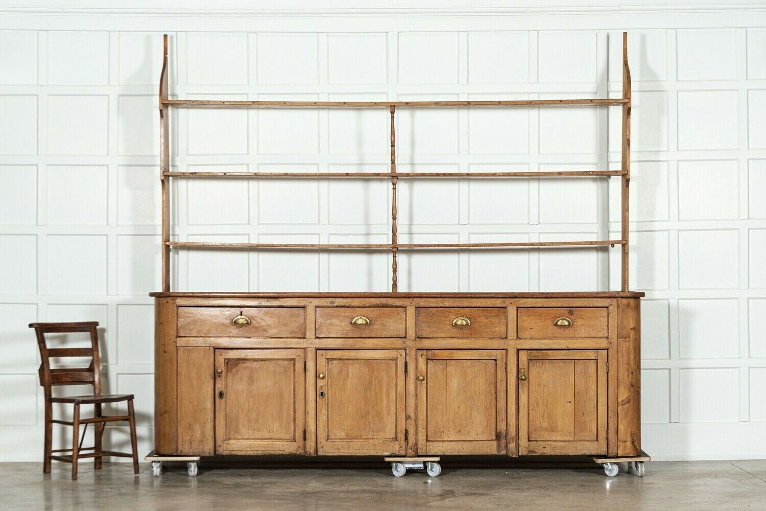 Monumental Estate Made English Georgian Pine Dresser photo Furniture