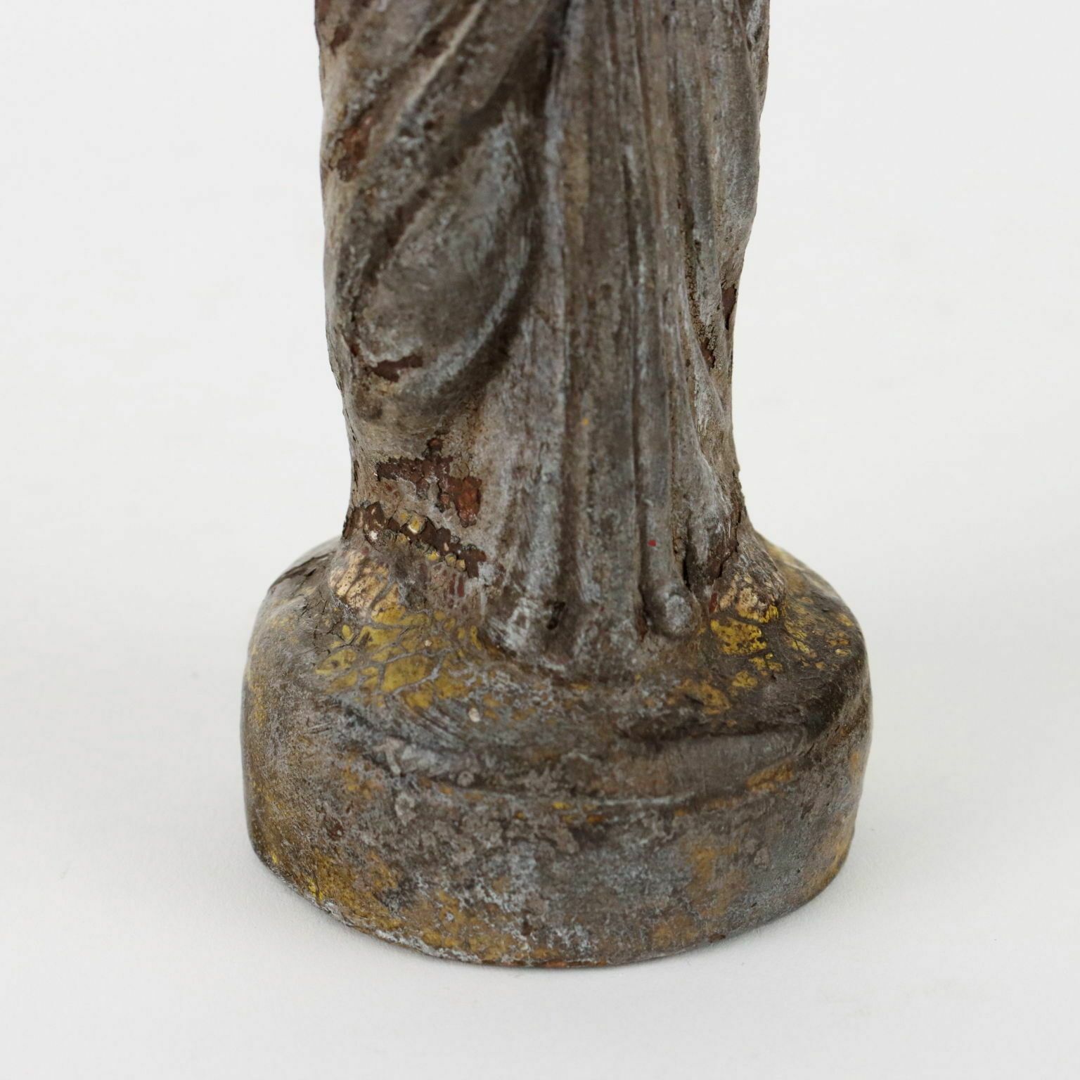 Antique Statue Coloured Terracotta XIX XX Century photo 240.0