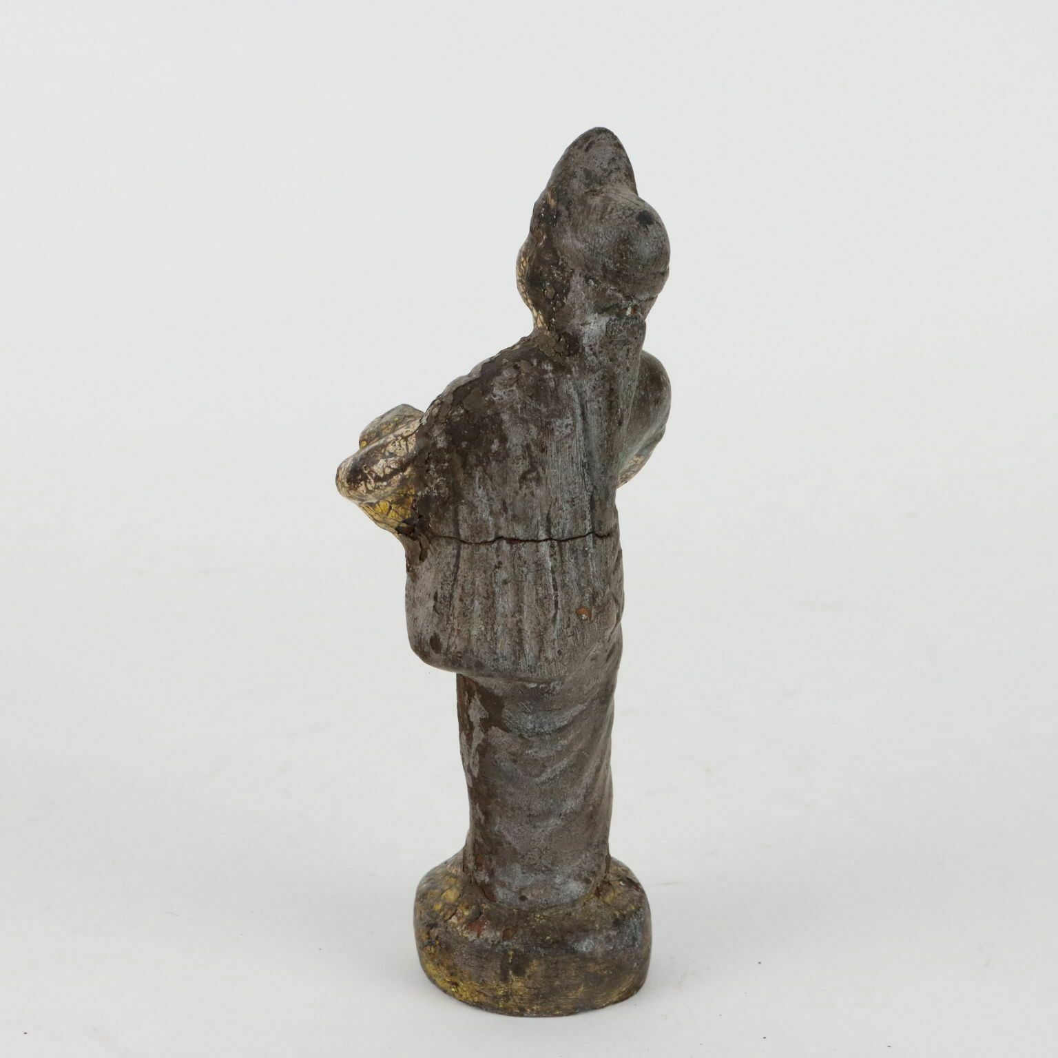 Antique Statue Coloured Terracotta XIX XX Century photo vinterior