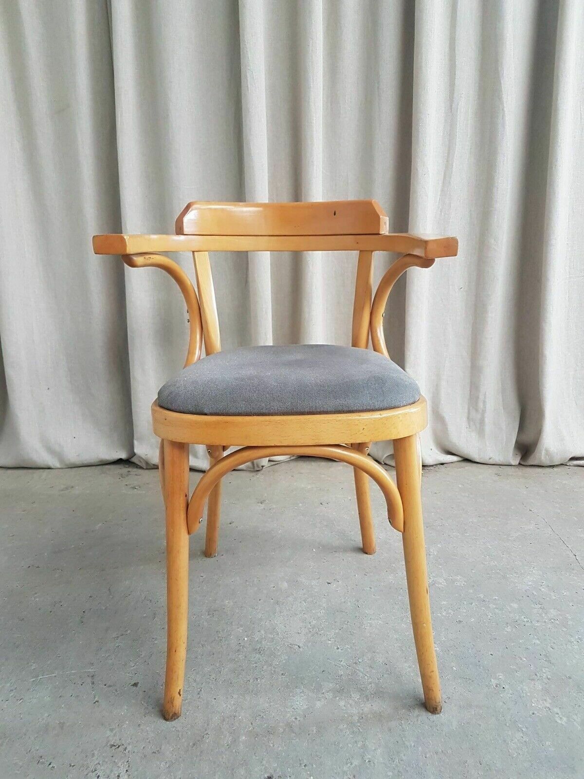 Vtg Late Mid Century Bistro Armchair Side Chair Dining Danish Scandi Retro R382 photo Furniture