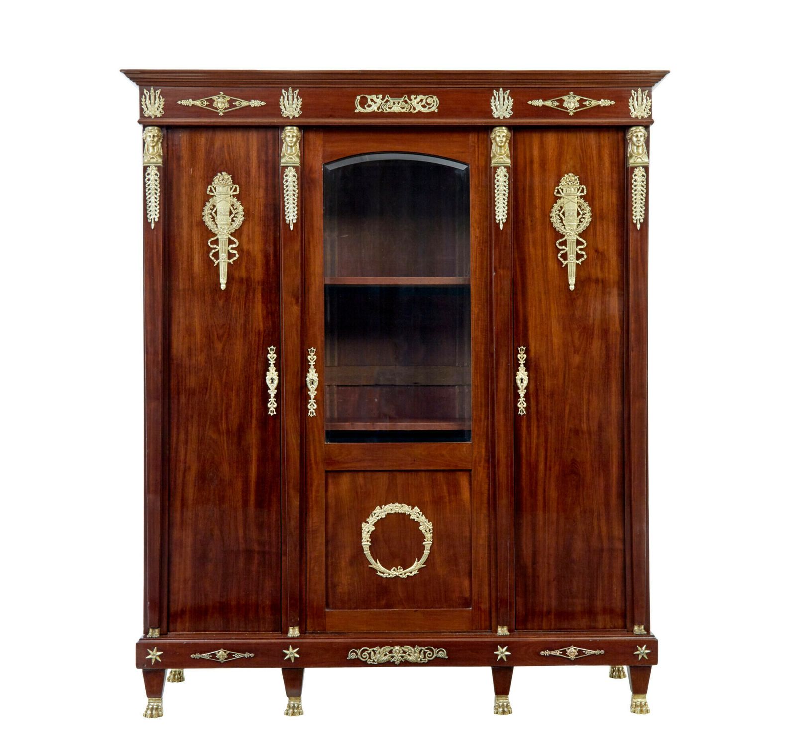 photo for sale Late 19th Century French Empire Mahogany And Ormolu Cabinet