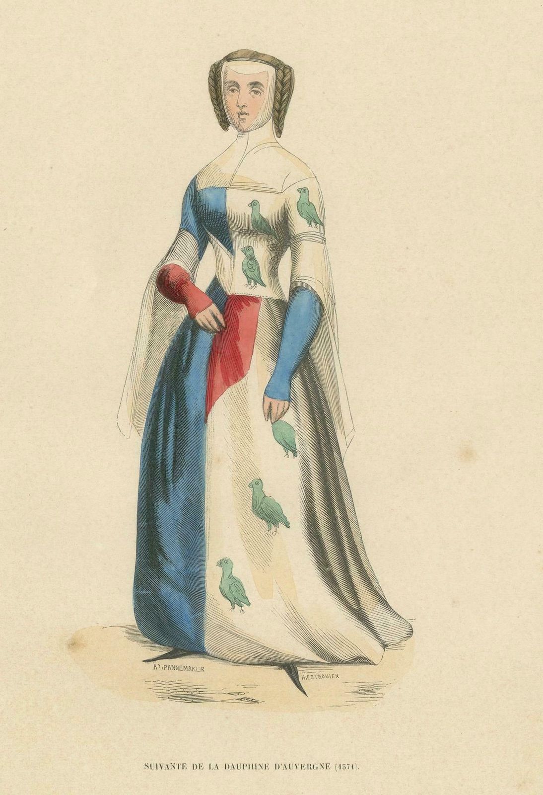 Courtly Refinement: A Lady In Waiting To The Dauphine Of Auvergne, 1847 photo 164.0