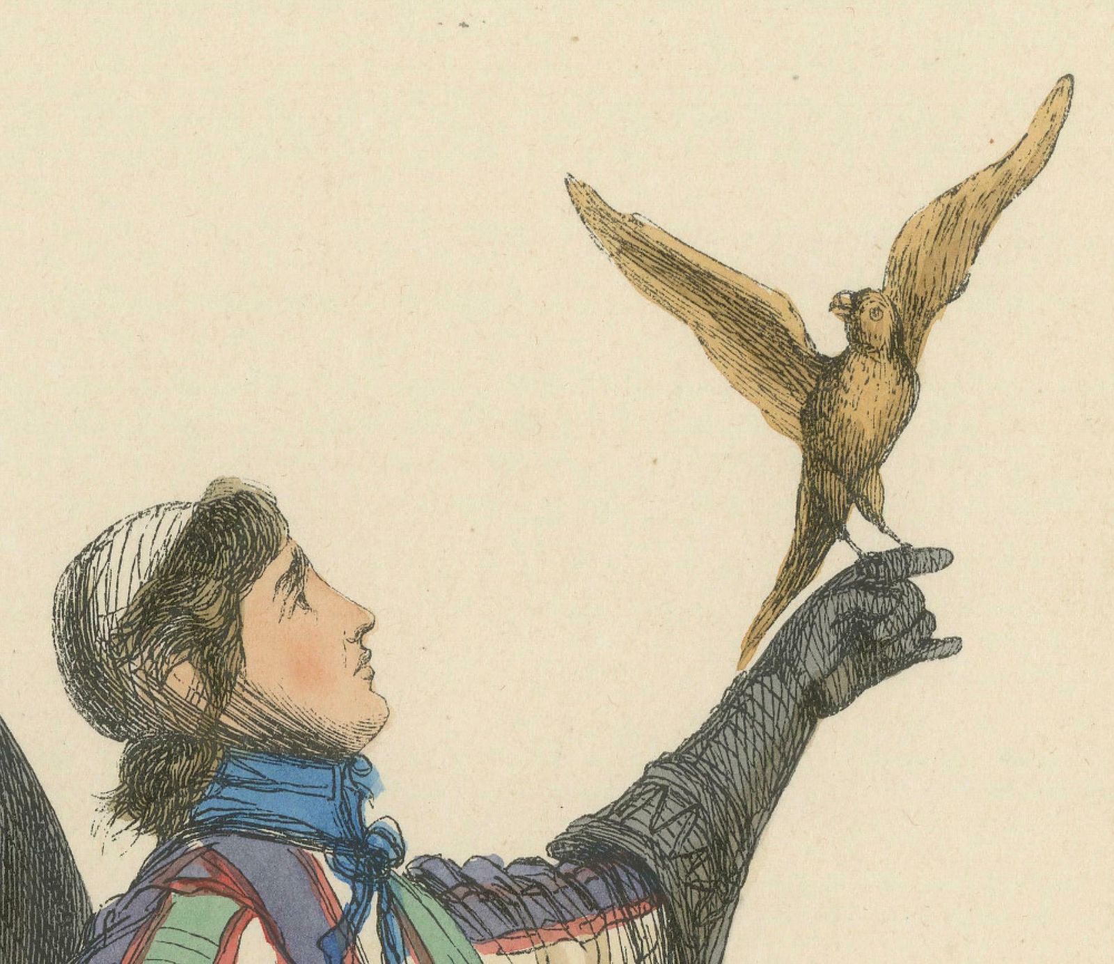 The Noble Sport: A German Falconer In 'Costume Du Moyen âge, 1847 photo Art
