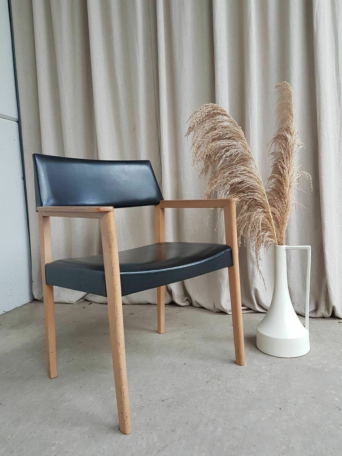 Vtg Late Mid Century Danish Oak Chair Side Occasional Armchair Scandi Retro
