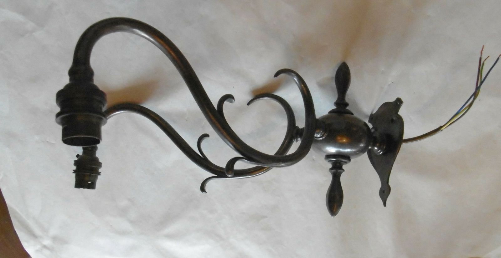 Polished Bronze 2 Arm Wall Light photo 130.0