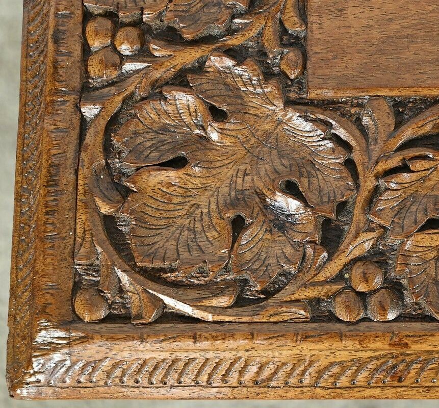 Furniture Oriental Folding Table In Exotic Wood – Early 20th Century photo