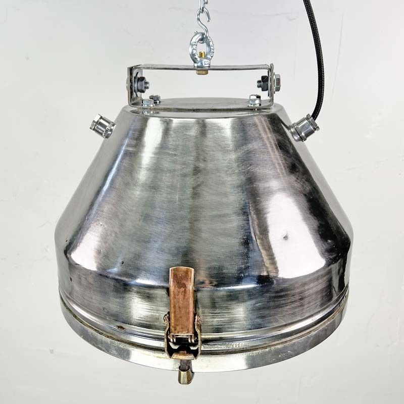 Industrial Aluminium Ceiling Pendant Light By Veb Of Germany With Cage photo furniture
