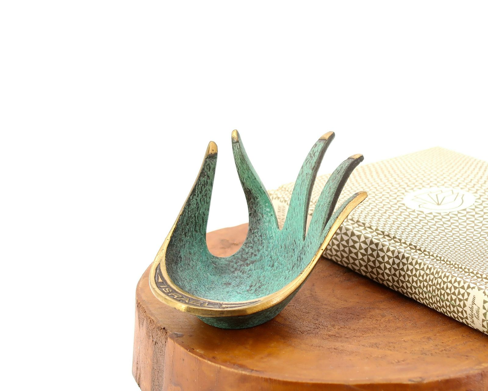 Bronze Hand Ring Dish, Israel, Années 60 / Ashtray, Walter Bosse Style, Israeli photo furniture