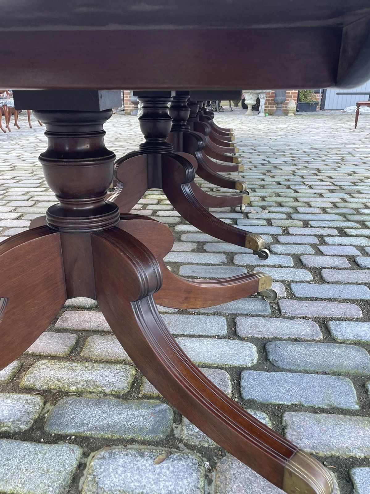 Rare 28 Seater 6 Pilar Antique Quality Mahogany Dining Table 72 X 161 X 609 Cm photo buy