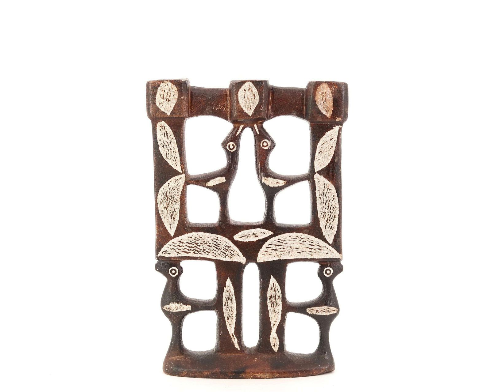 Moroccan Candle Holder, Carved Stone With Birds, 1970s / Boho Chic, Candlestick, Folk, Morocco, Sculpture, Bohemian
