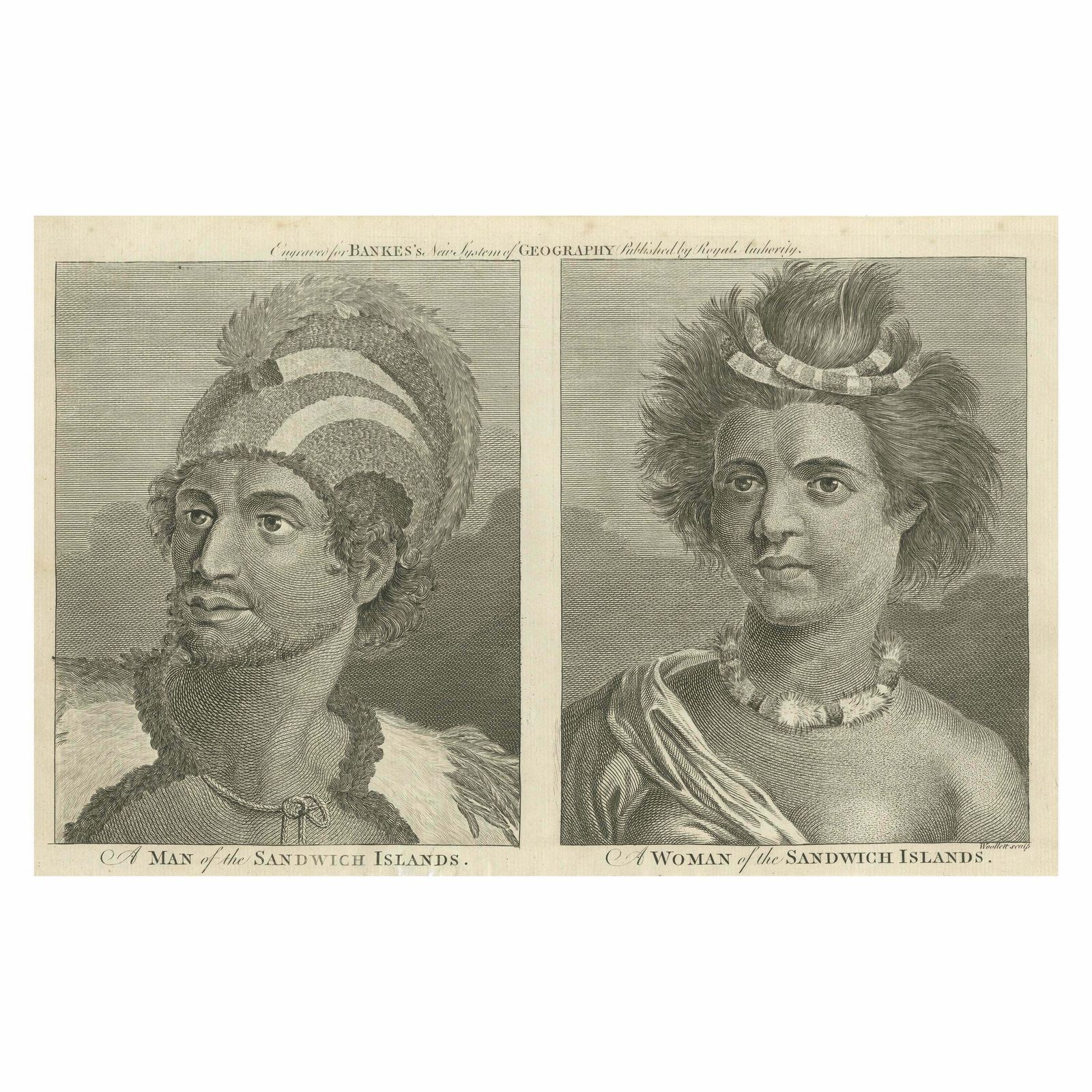 Portraits Of Nobility From The Sandwich Islands (Hawaii), Published Circa 1790