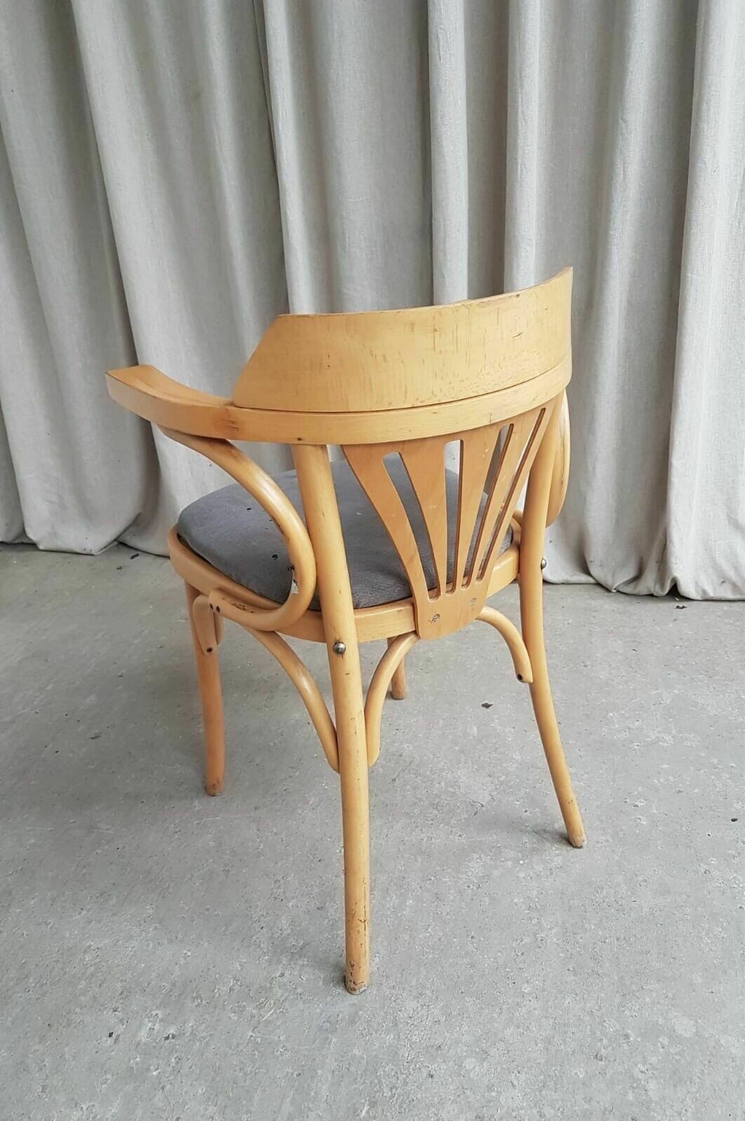 Vtg Late Mid Century Bistro Armchair Side Chair Dining Danish Scandi Retro R379 photo Furniture