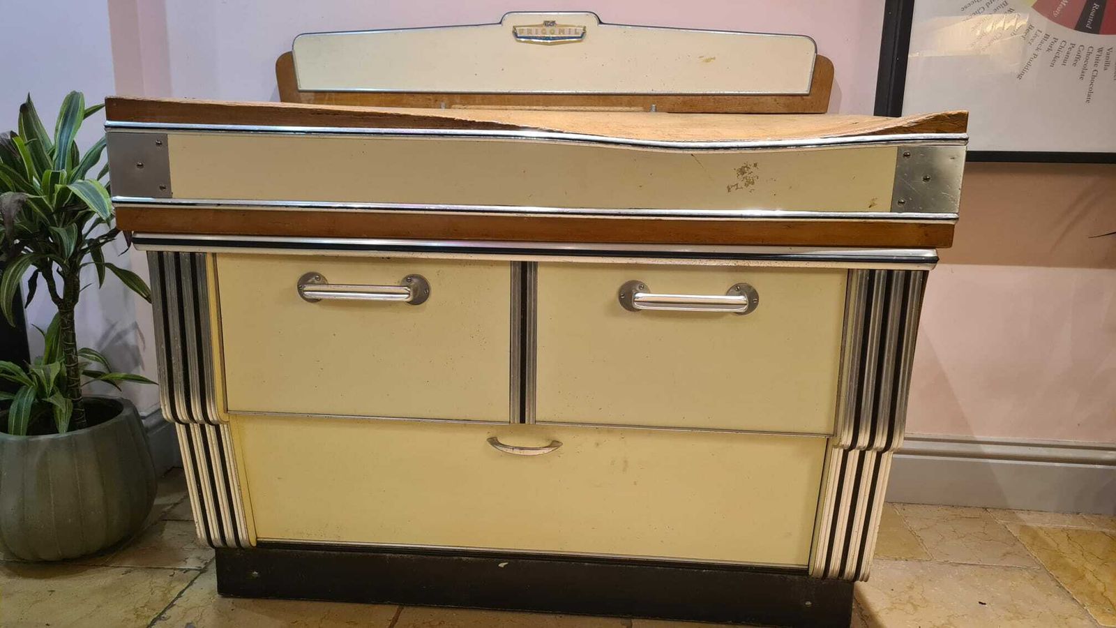 Art Deco Butchers Block, Kitchen Island, Frigomil, Maple Wood photo for sale
