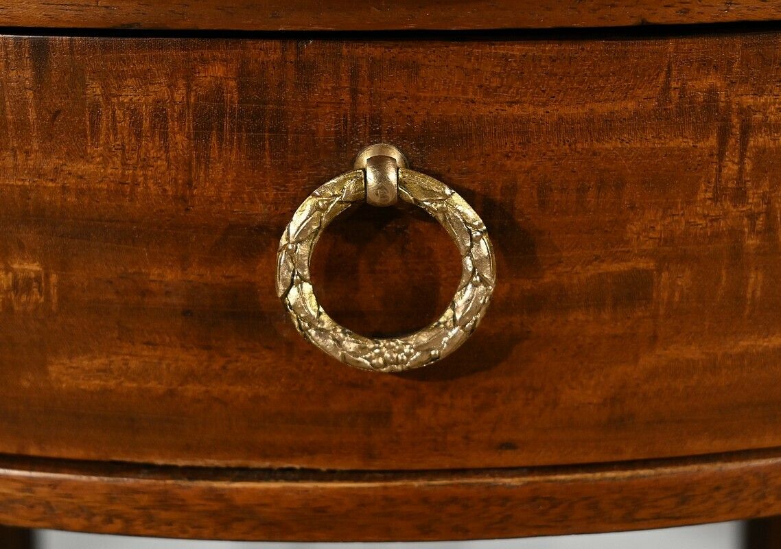 Mahogany Bouillotte Table, Louis XVI Style – Late 19th Century photo vintage