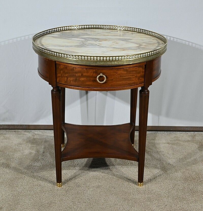 photo furniture Mahogany Bouillotte Table, Louis XVI Style – Late 19th Century