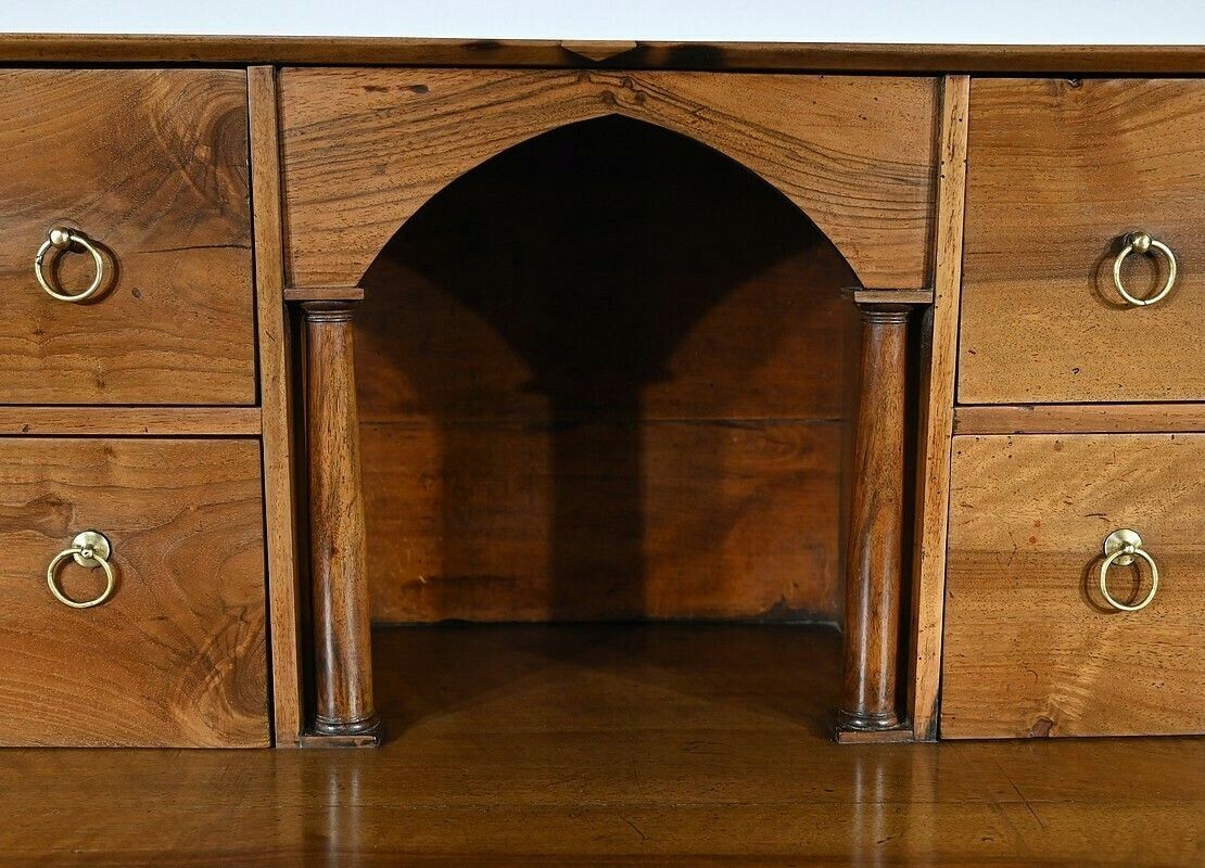 photo furniture Rare Property Desk, In Walnut, Empire Period – Early 19th Century
