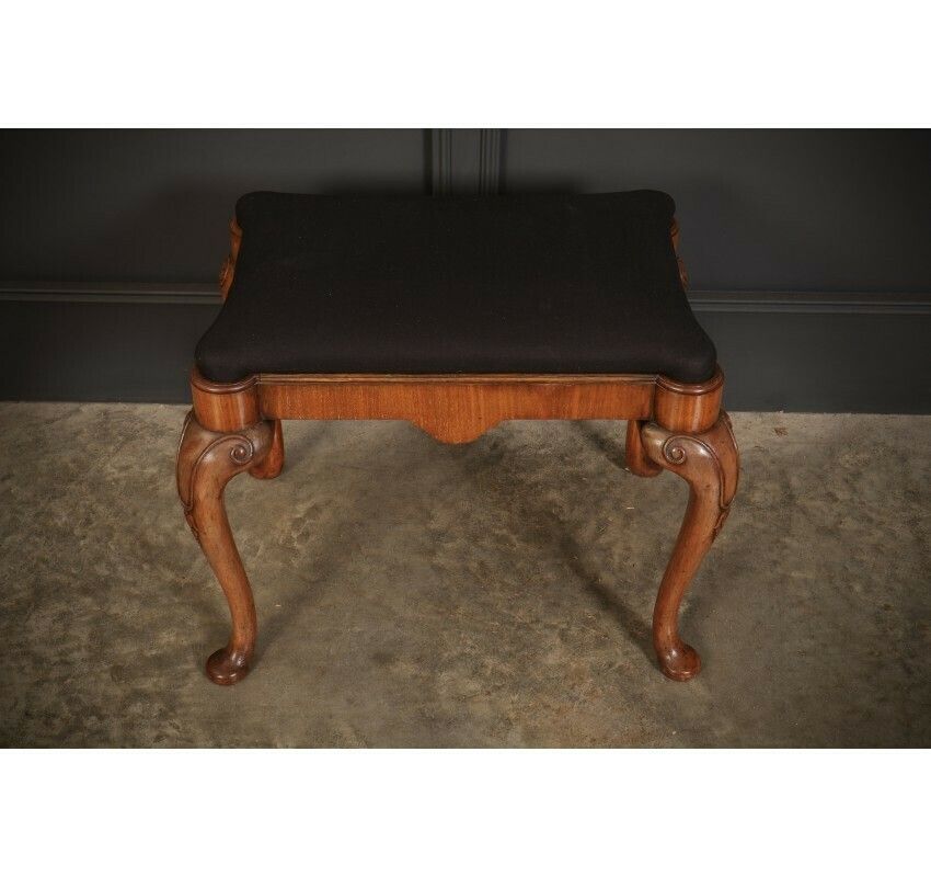 Queen Anne Style Walnut Dressing Stool photo furniture
