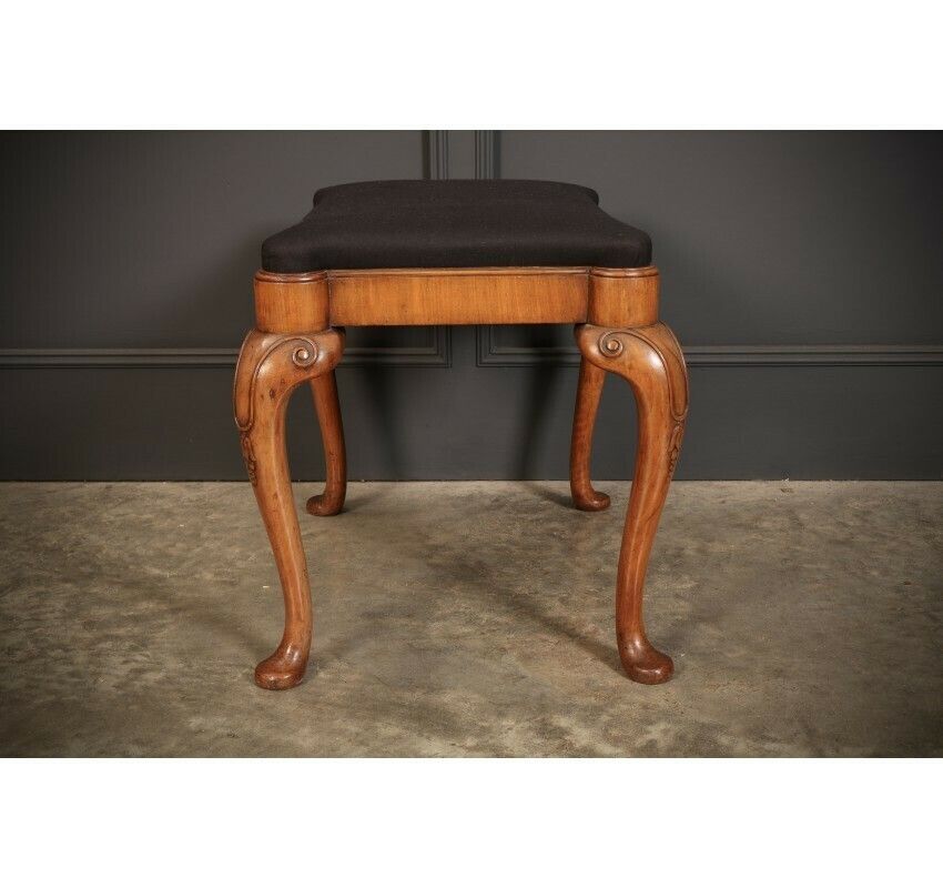 Queen Anne Style Walnut Dressing Stool photo buy