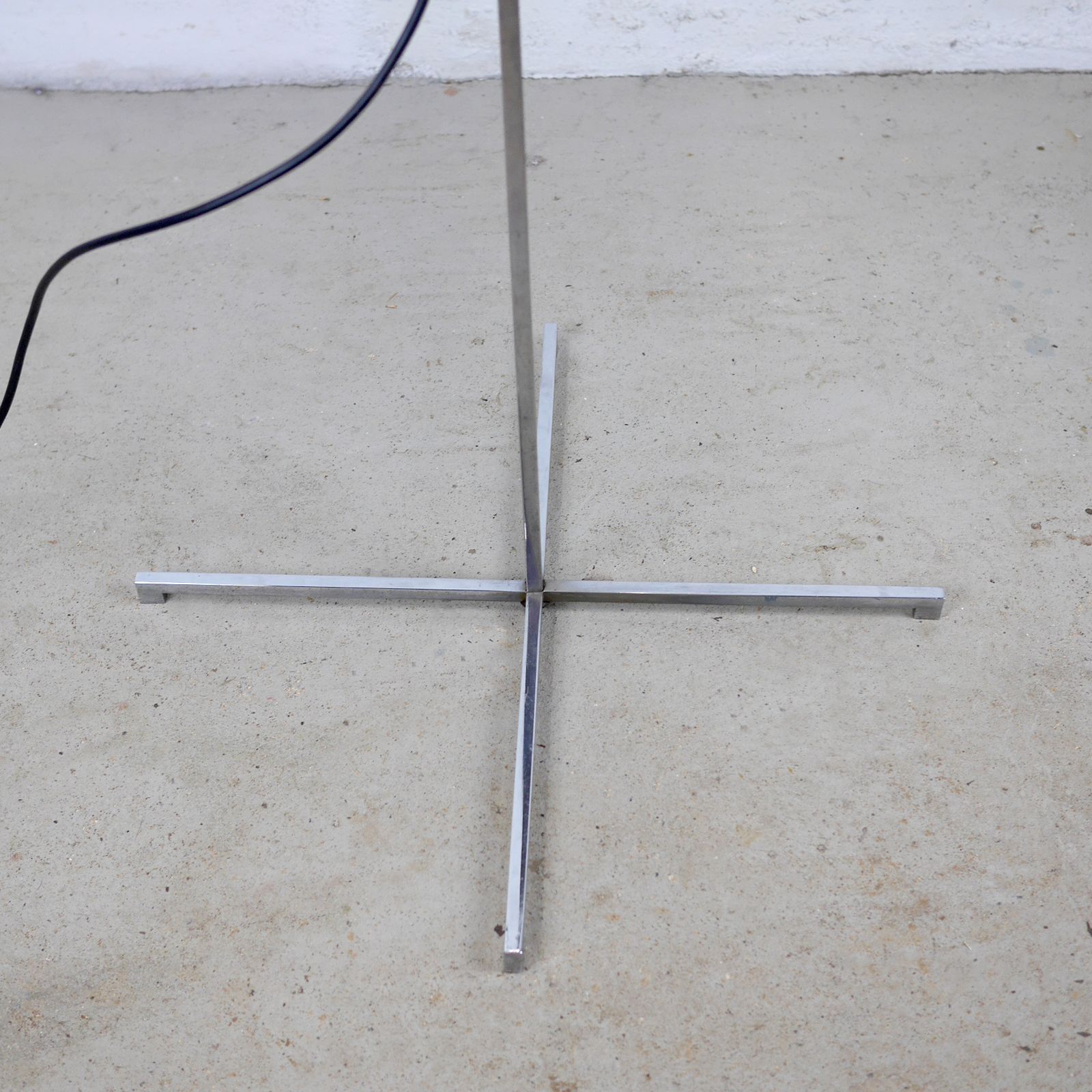 photo for sale Mid Century Adjustable Chrome Walnut Floor Lamp Light Hans Eichenberger Swedish