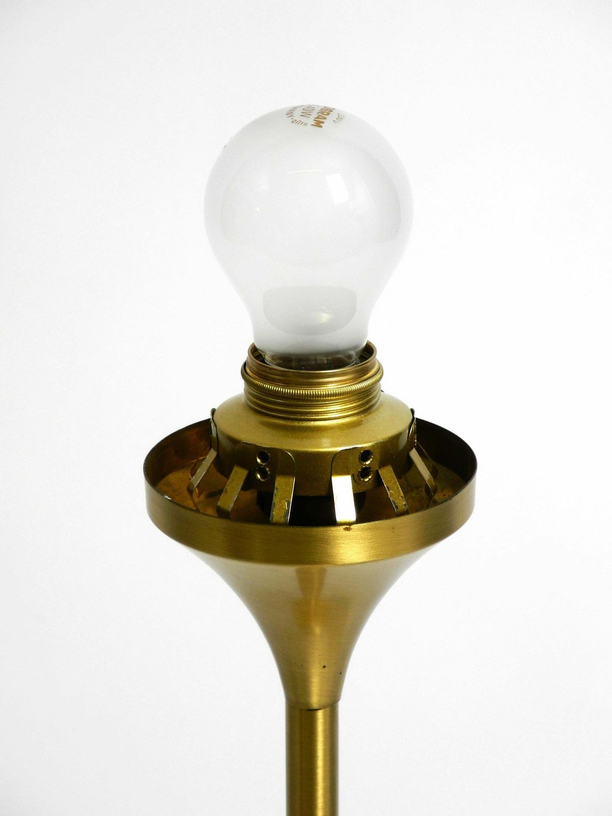Beautiful Large 1960s Table Or Floor Lamp With A Large Glass Ball From Sölken photo vintage