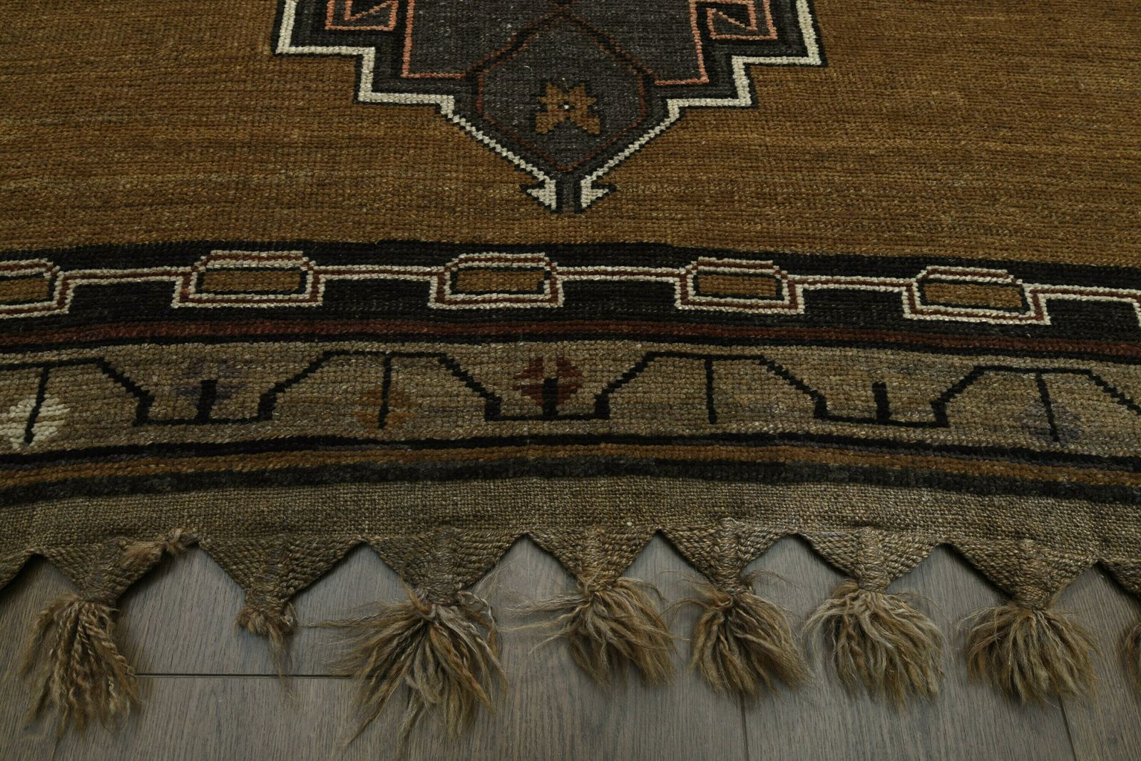 5'6x15'2 Ft, Brown Turkish Rug, Wide Runner Rug, Vintage Rug, Handmade Rug, Runner 6x15, Interior Designer, Tribal Rug, Vintage Oushak Rug photo vinterior