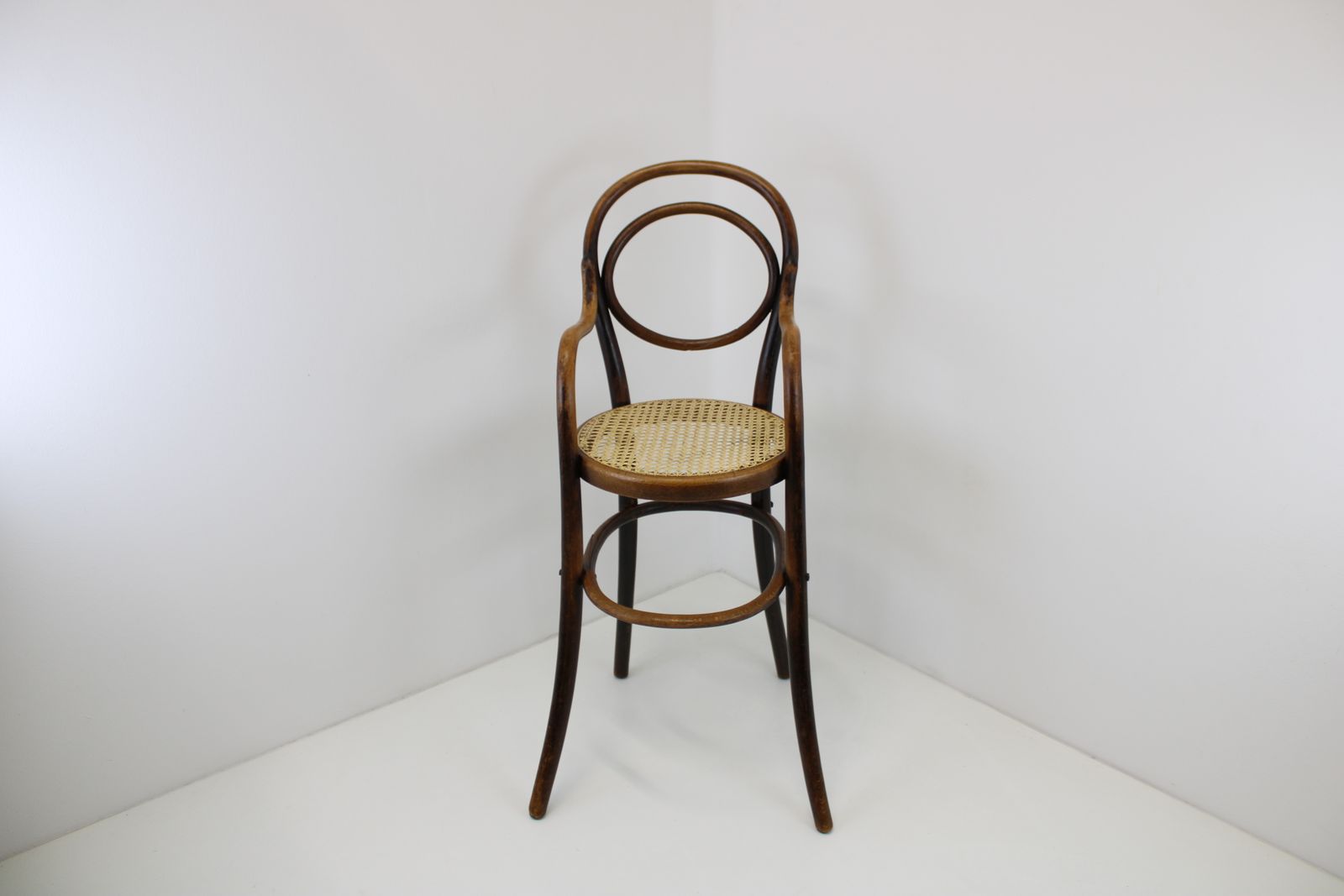 Antique Thonet Kids Chair/Model 1230 From 1890/Bentwood And Wicker Caned/Highchair/Gift For Kids/Restored/Designer Chair