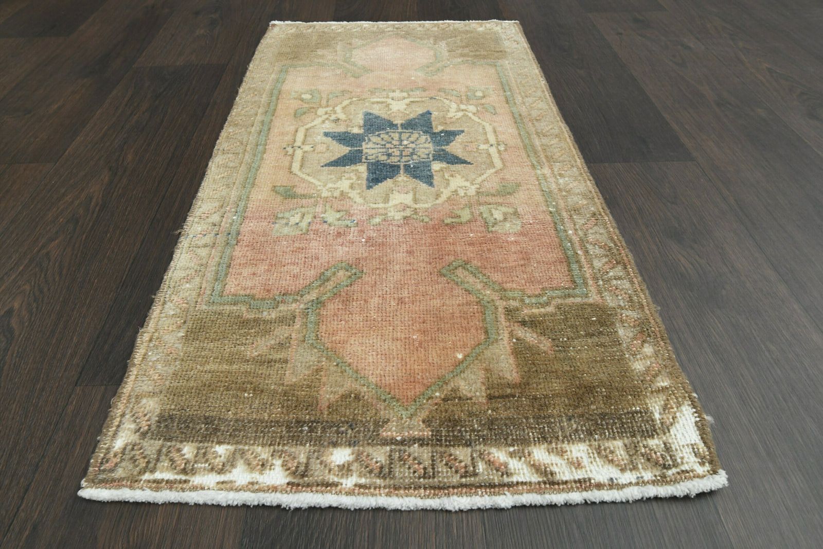 1x3 Turkish Rug, Bath Mat, Bathroom Rug, Kitchen Throw Carpet, Laundry Rug, Vintage Small Rug, One Of A Kind 1x3 Rug, Doormat, 1.5x3.0 Ft