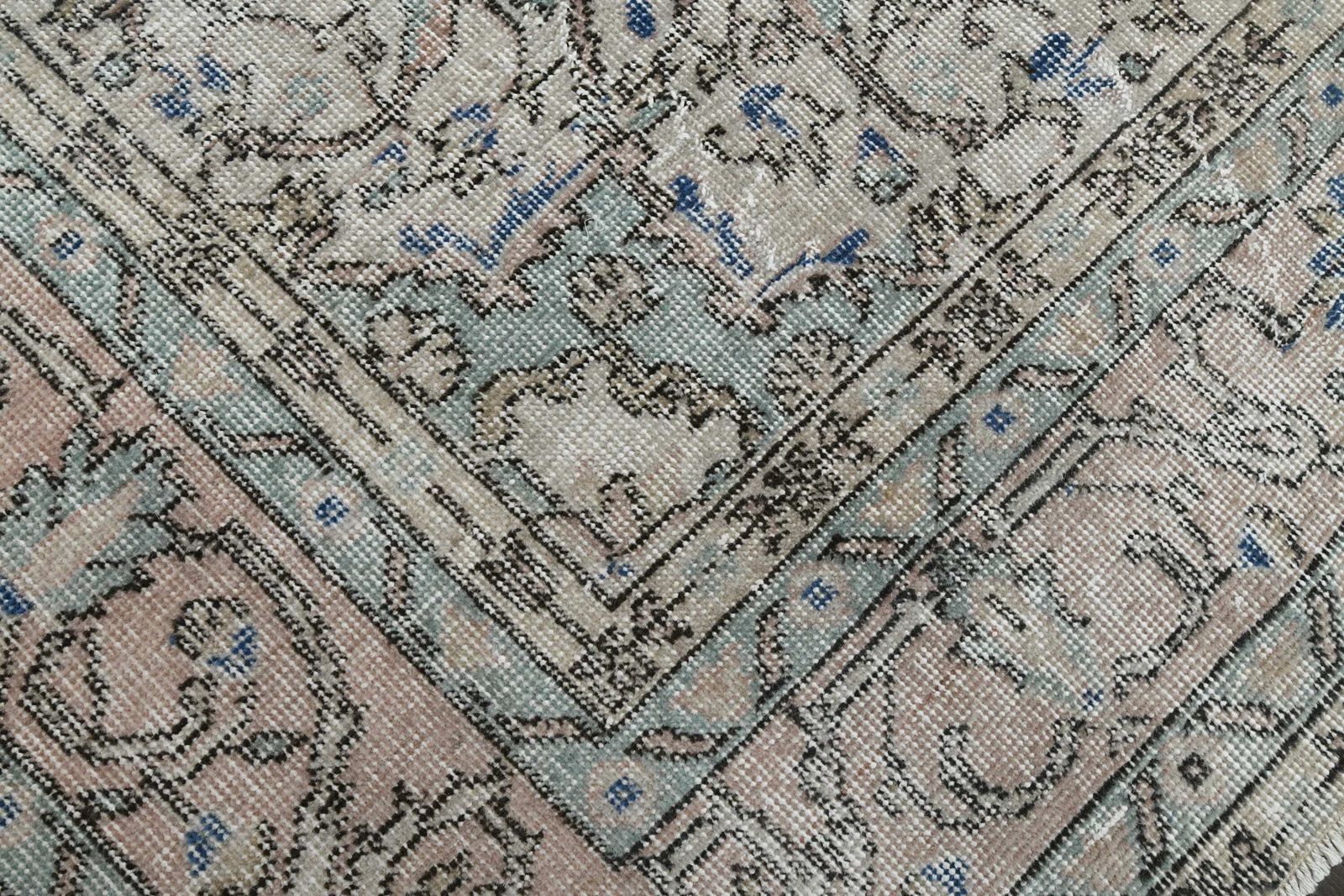 photo for sale 7x10 Pink Blue Oushak Wool Rug, Handmade Vintage Turkish Rug, Antique Large Rug, Home Decor, Living Room Rug, 7x10 Area Rug, Distressed Rug
