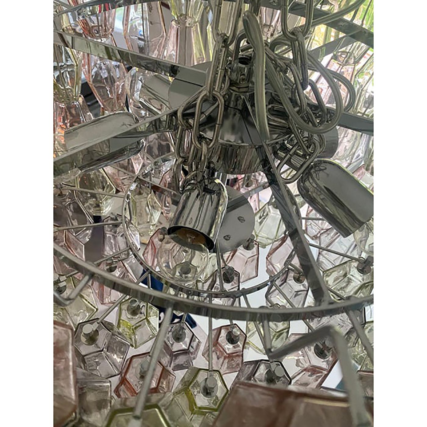 Contemporary “Poliedri” Murano Glass Chandelier photo vinterior
