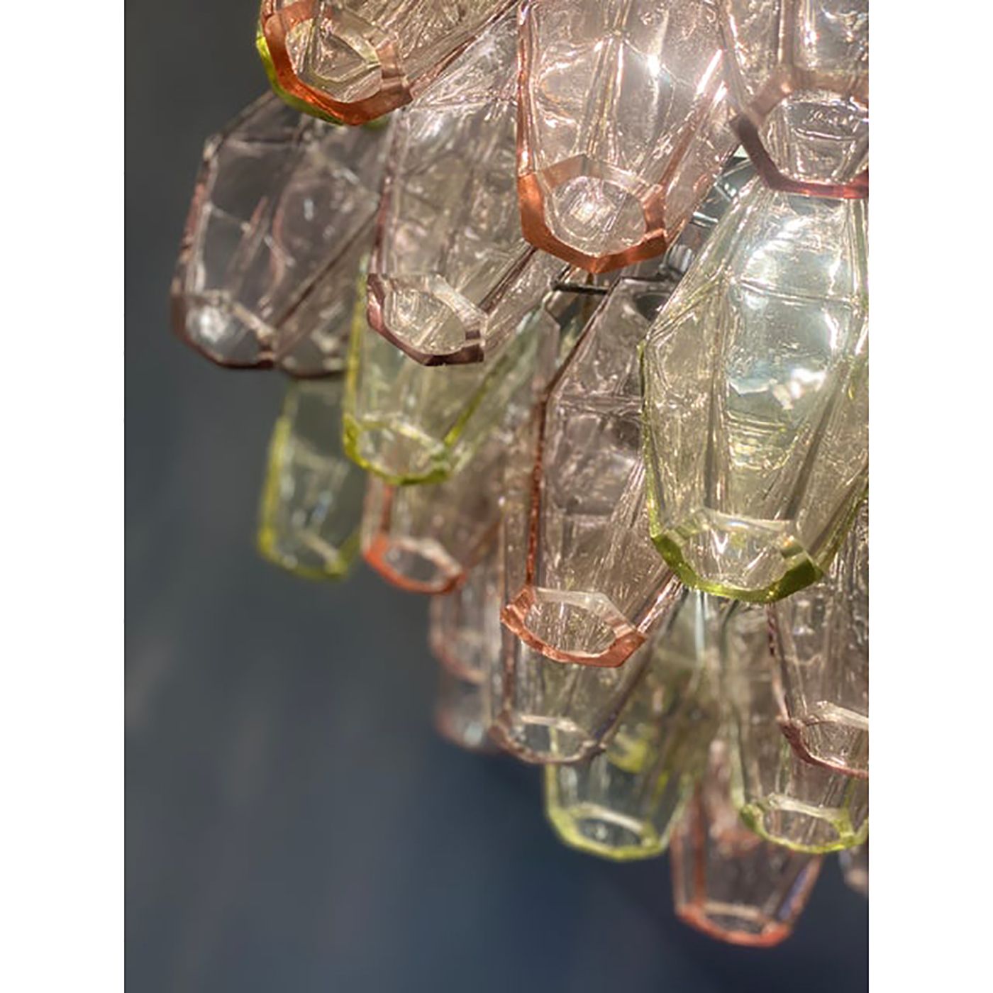 photo for sale Contemporary “Poliedri” Murano Glass Chandelier