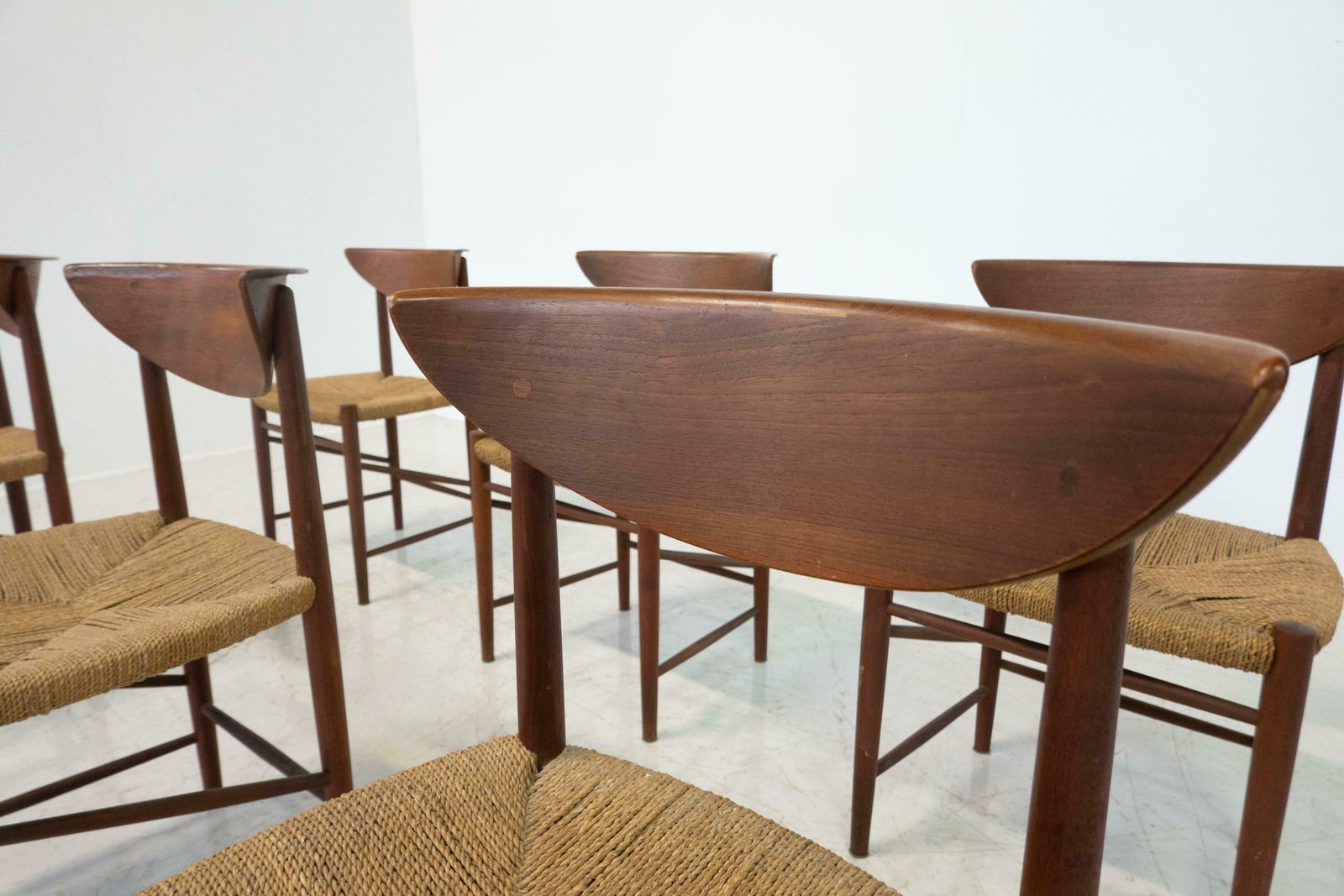 Mid Century Set Of 6 Chairs Model 316 By Peter Hvidt & Orla Mølgaard Nielsen photo buy