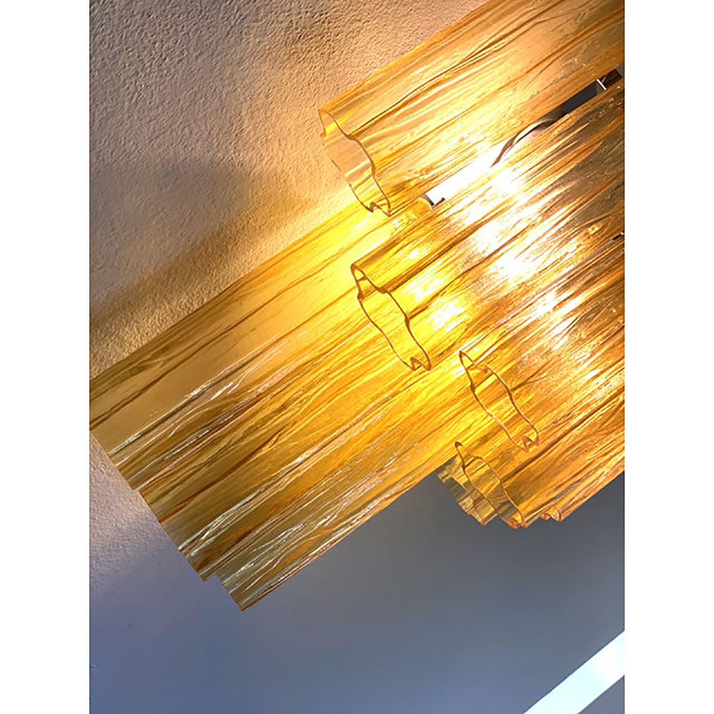 Contemporary Amber “Tronchi” Wall Sconce In Venini Style photo buy