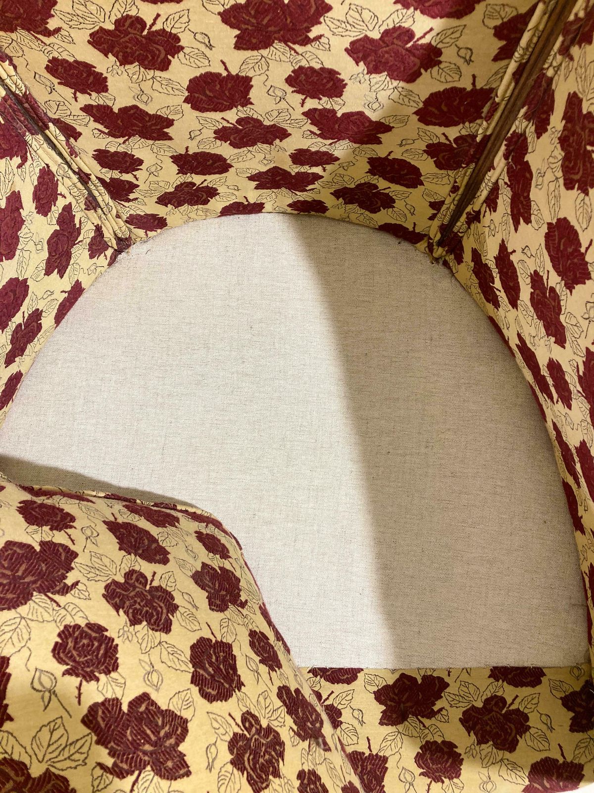 photo furniture Wooden And Fabric Art Deco Armchairs   New Upholstery