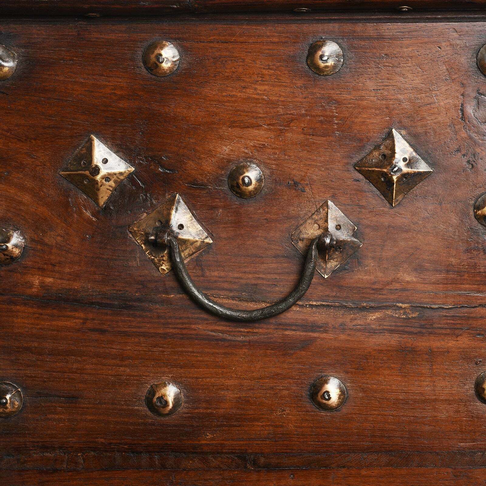 Antique Indian Studded Rosewood Peacock Box From Saurashtra   19th Century photo buy