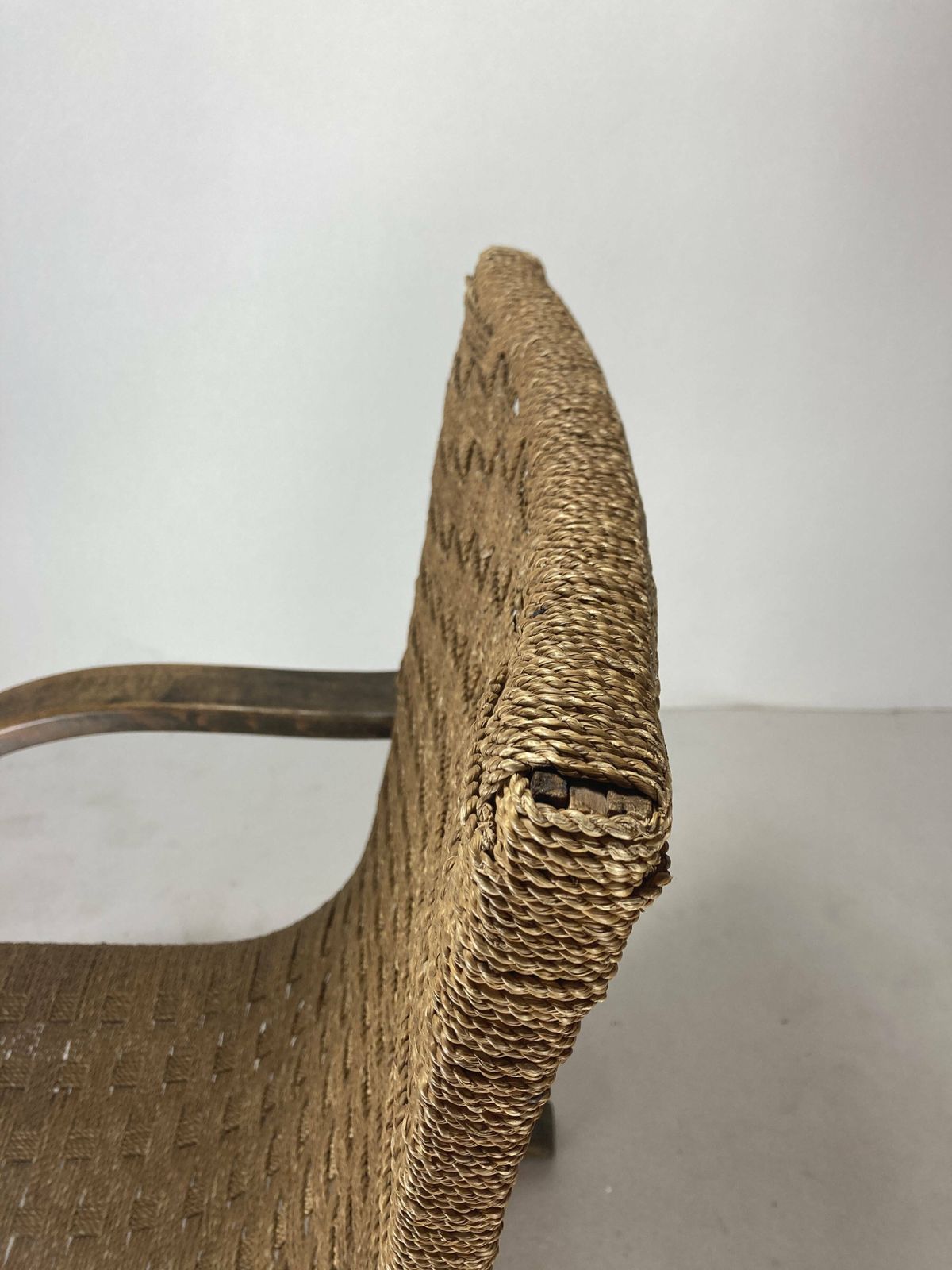 photo buy Cantilever Wicker Cord Chair, 1930s