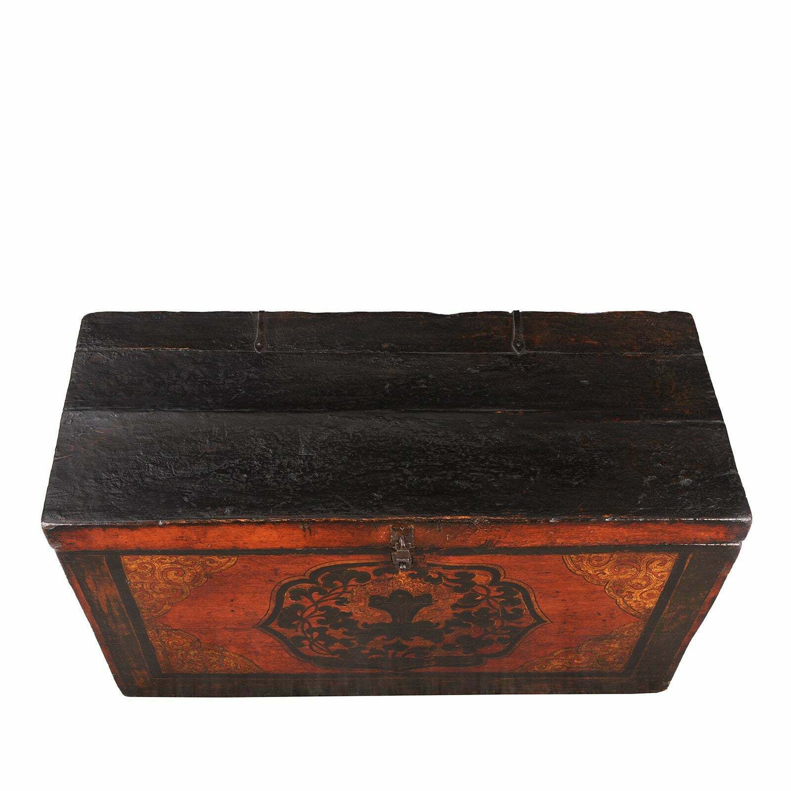 Antique Painted Tibetan Chest, 19th Century photo Furniture