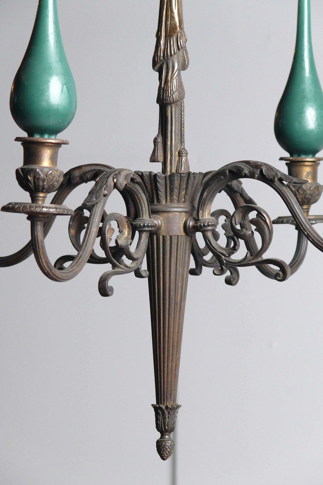 French Quill Of Arrows Gilt Brass Chandelier photo for sale