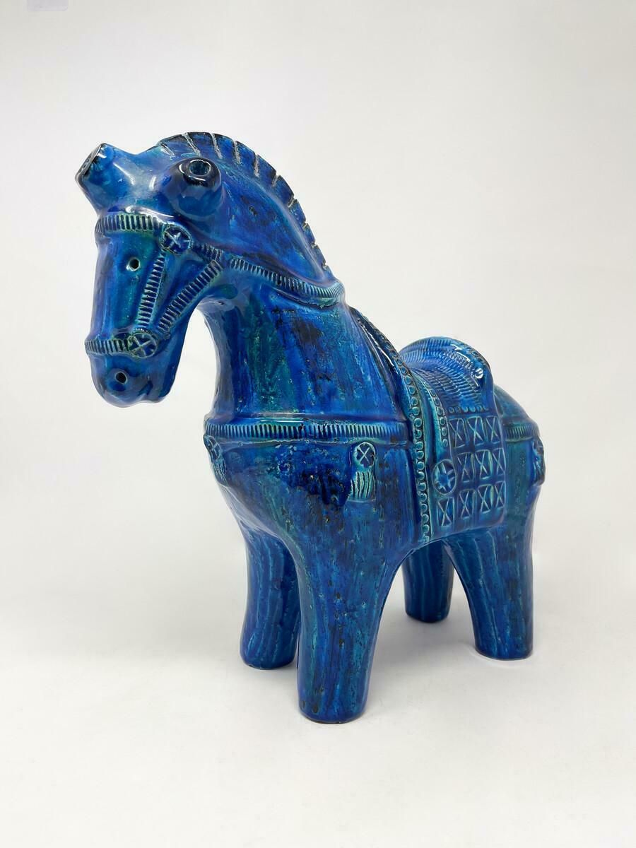 Mid Century Modern Horse Ceramic Sculpture By Aldo Londi, Italy, 1960 photo vintage