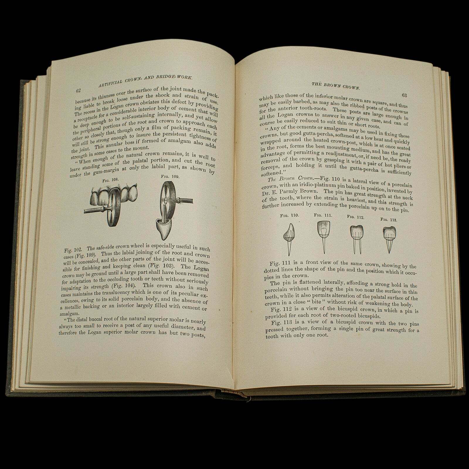 Set Of 2 Dentistry Books, English Language, Bound Medical Reference, Victorian photo vinterior
