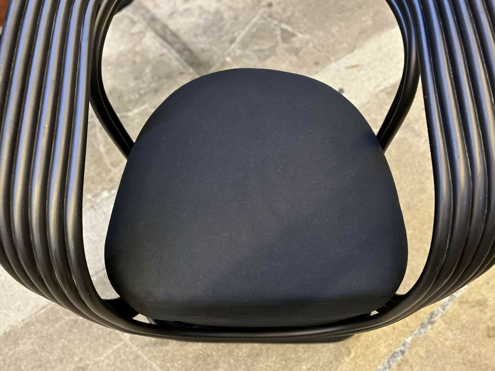 photo buy Contemporary Modern Black Bamboo Bentwood Armchair, Idn 2023