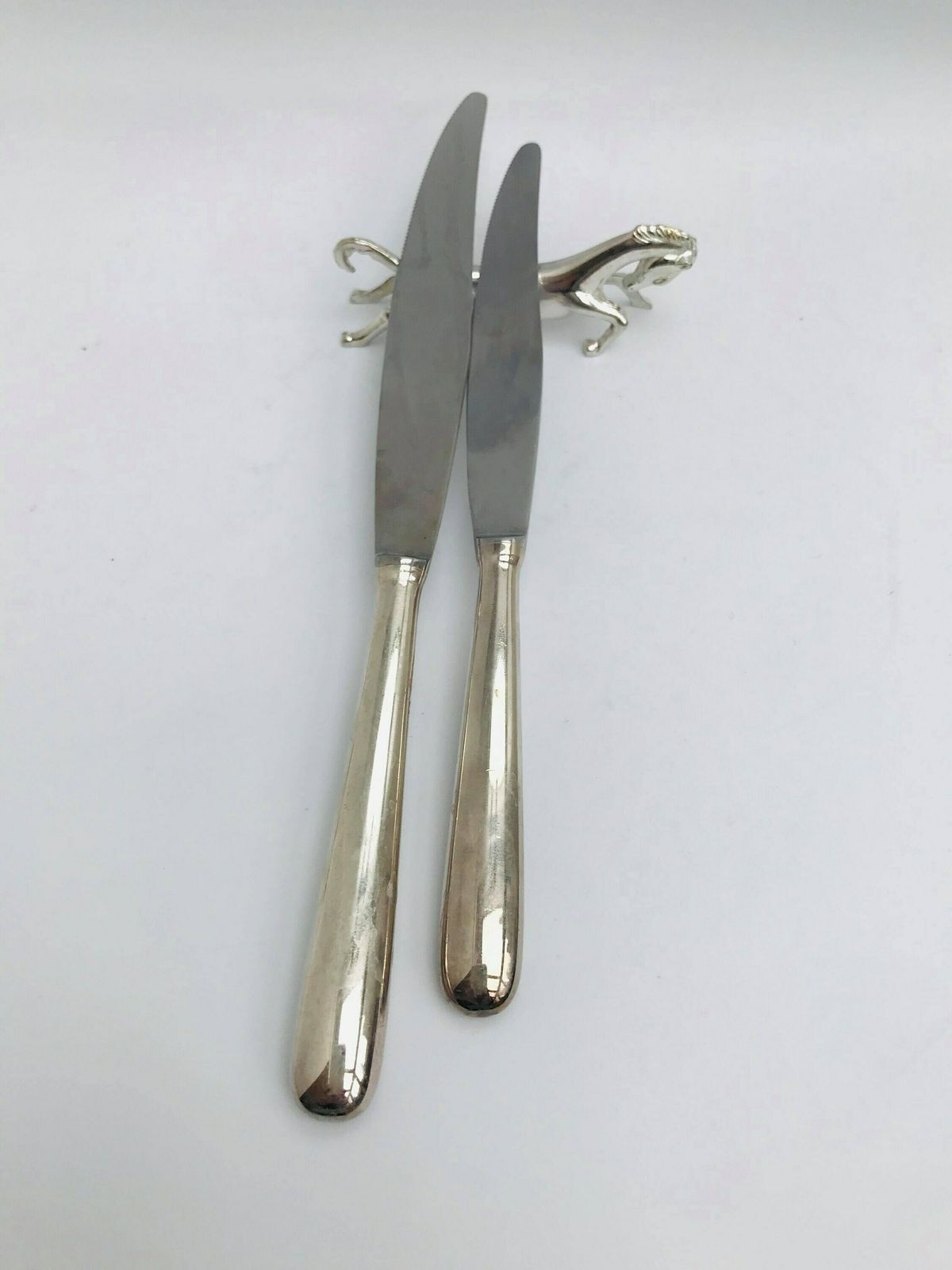 Knife Reste Knife Holders Horses Silver Plated Metal Set Of 6 Dinner Table Equestrian Decor Horse Lovers Elegant Table photo Home Decor