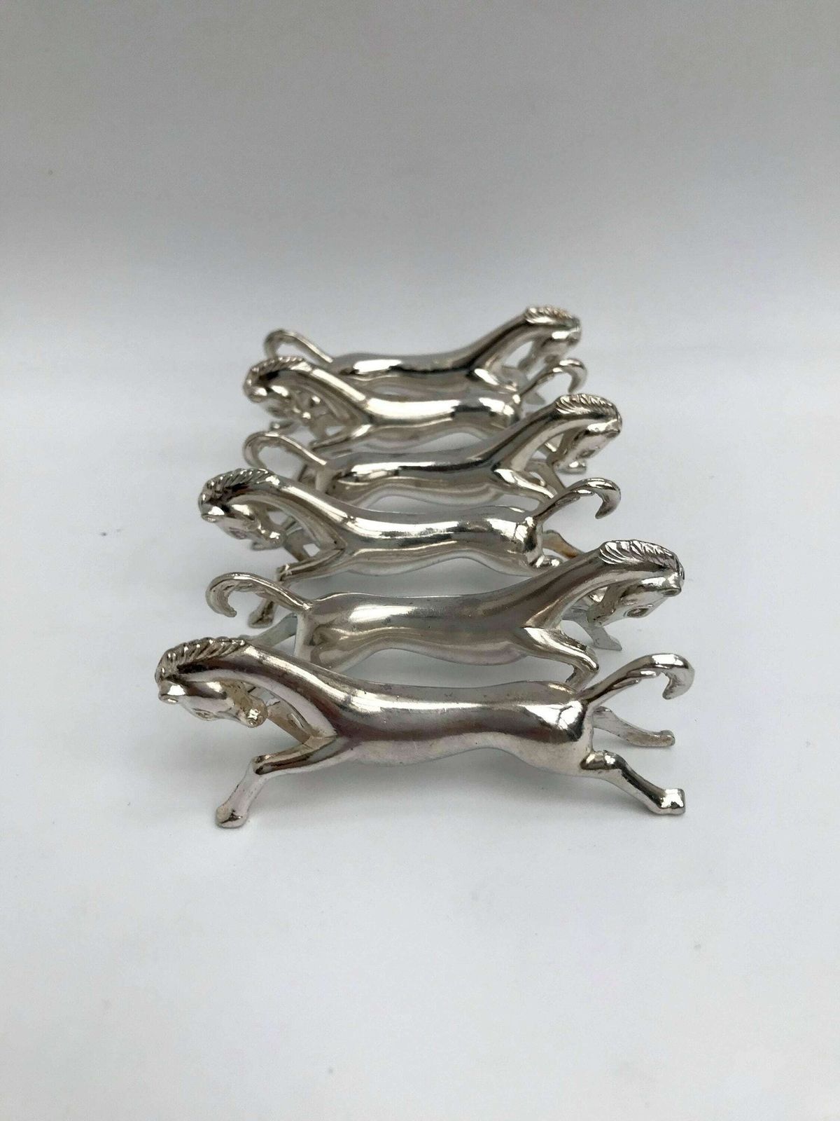 Knife Reste Knife Holders Horses Silver Plated Metal Set Of 6 Dinner Table Equestrian Decor Horse Lovers Elegant Table photo vintage