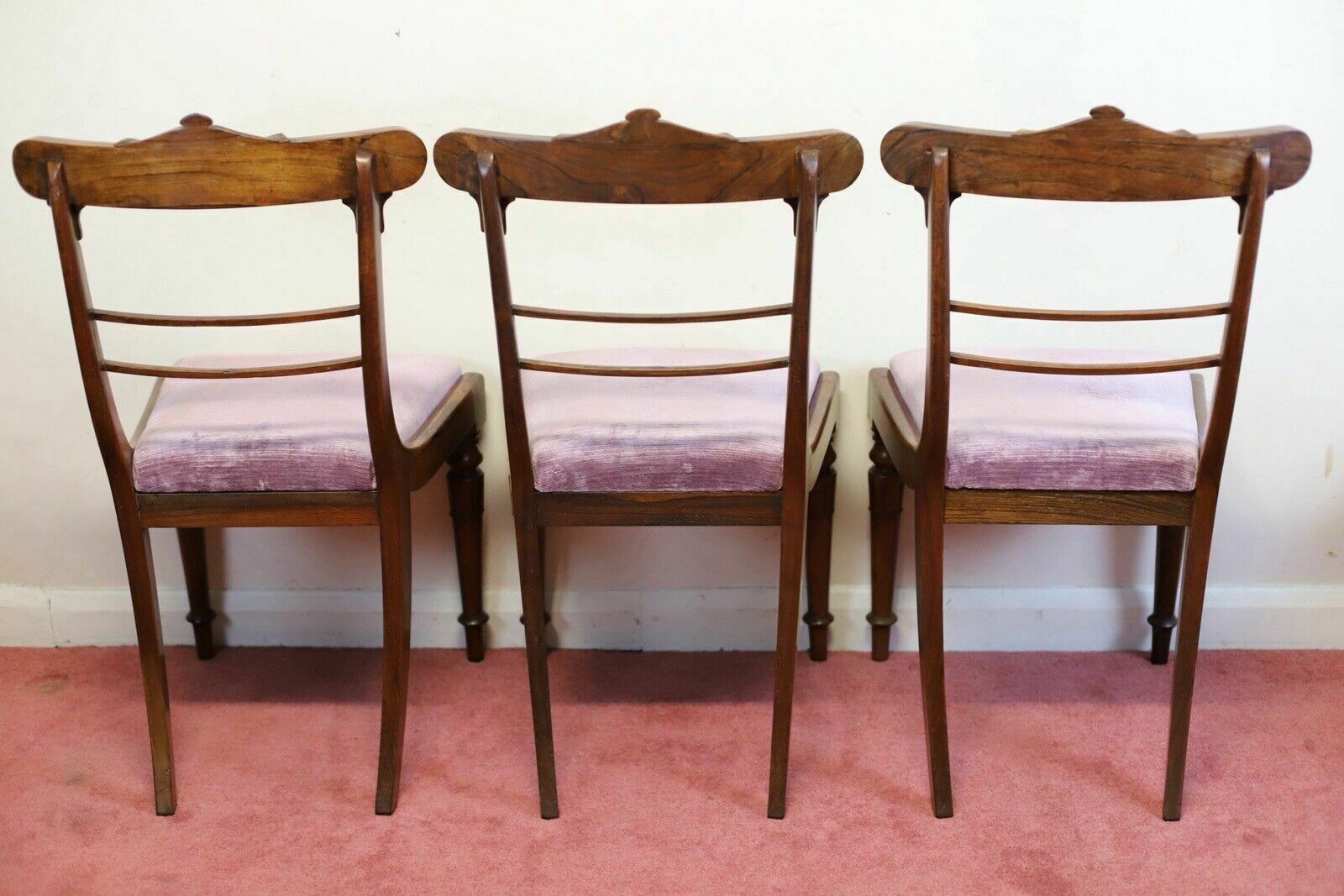 Beautiful Set Of Six Regency Rosewood Dining Chairs photo buy