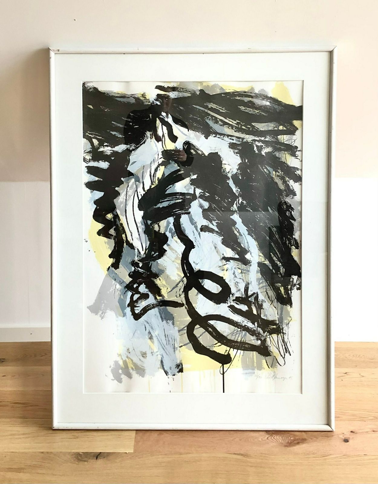 Large Original Danish Abstract Lithographic Print By Artist Peter Mandrup (1948 2009) photo for sale