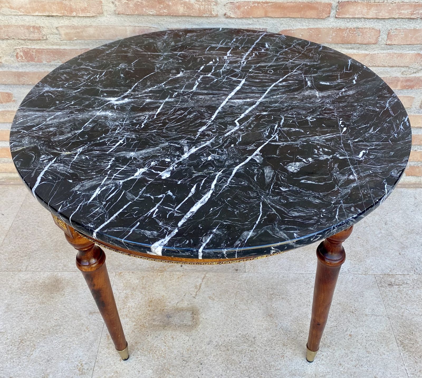 French Center, End Or Sofa Table Bronze Mounted With Black Marble Top photo buy
