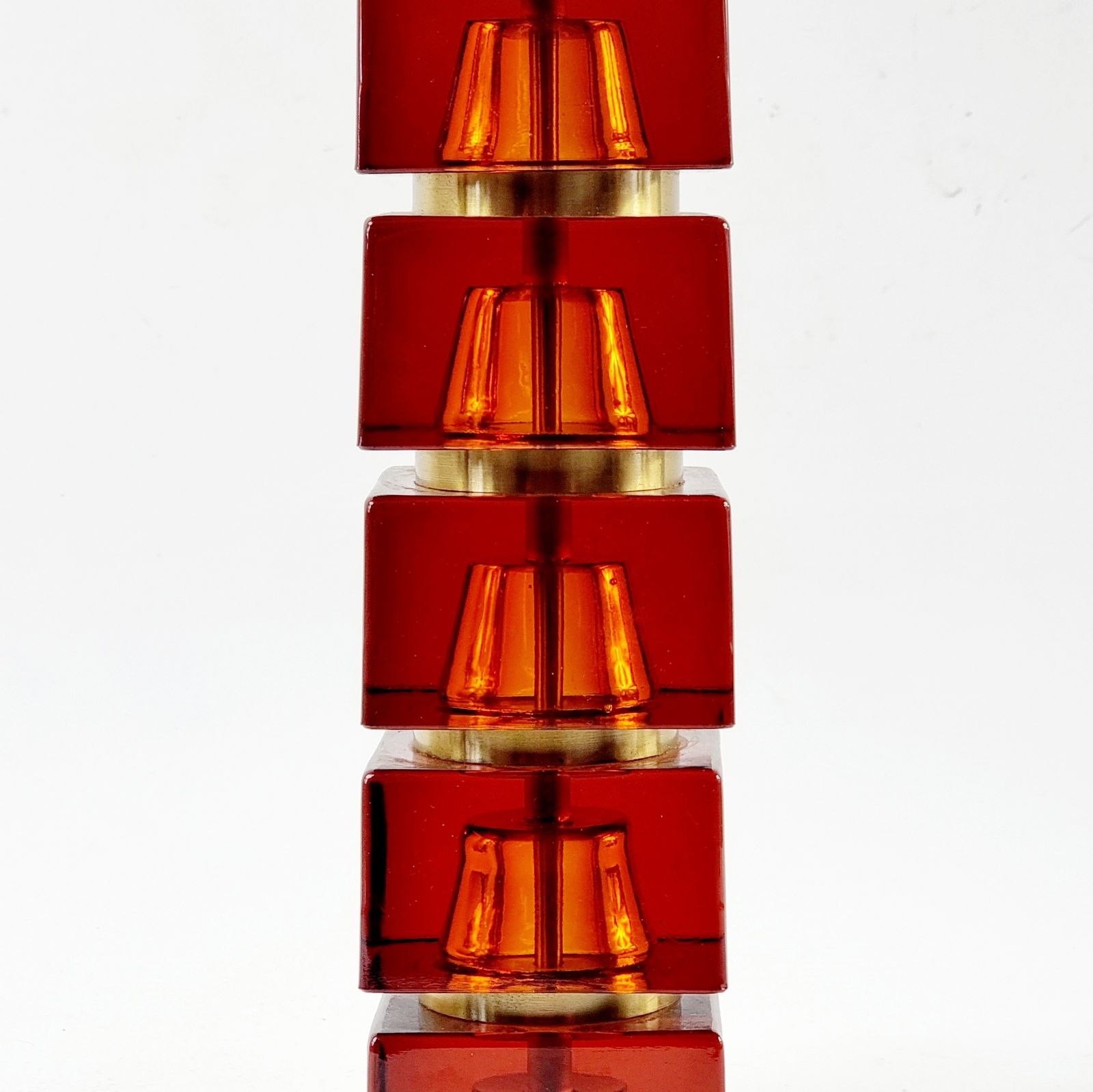 Grote Mid Century Scandinavische Tafelamp Van Glas En Messing Door Carl Fagerlund Voor Orrefors, Zweden, Jaren 1960 photo Verlichting